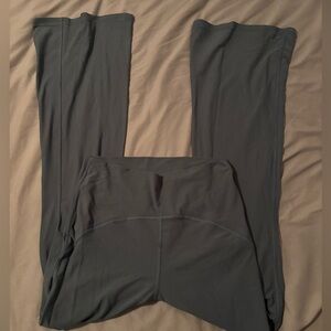 Green Flare Leggings